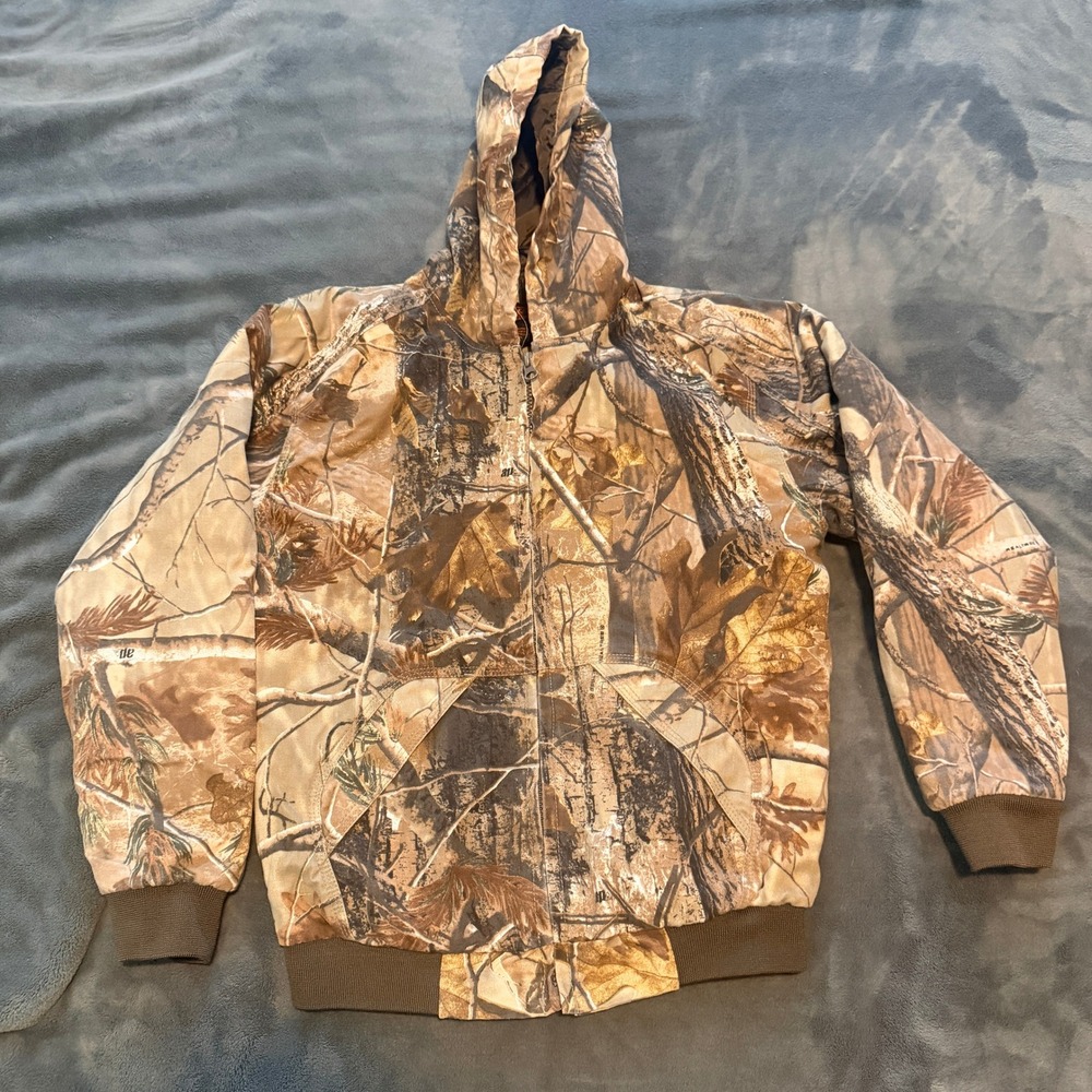 Game Winner Realtree AP Camo Hooded Bomber Jacket Youth Large YGJ1102 Brown